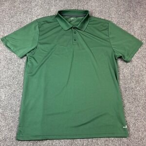 BCG Mens Performance Polo Shirt XL Green Short Sleeve Golf Athletic Top